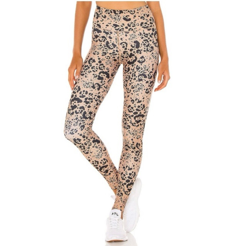 Strut This Tan and Black Animal Print Leggings High Waist XS